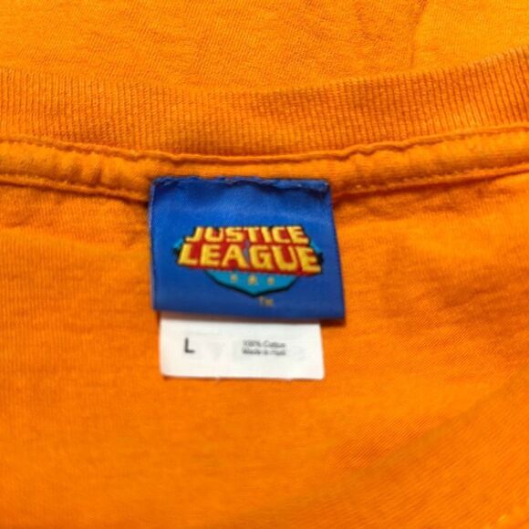 Justice League Aquaman Fruit of the Loom Tag Tee T-shirt Orange Size Large - Picture 4 of 7